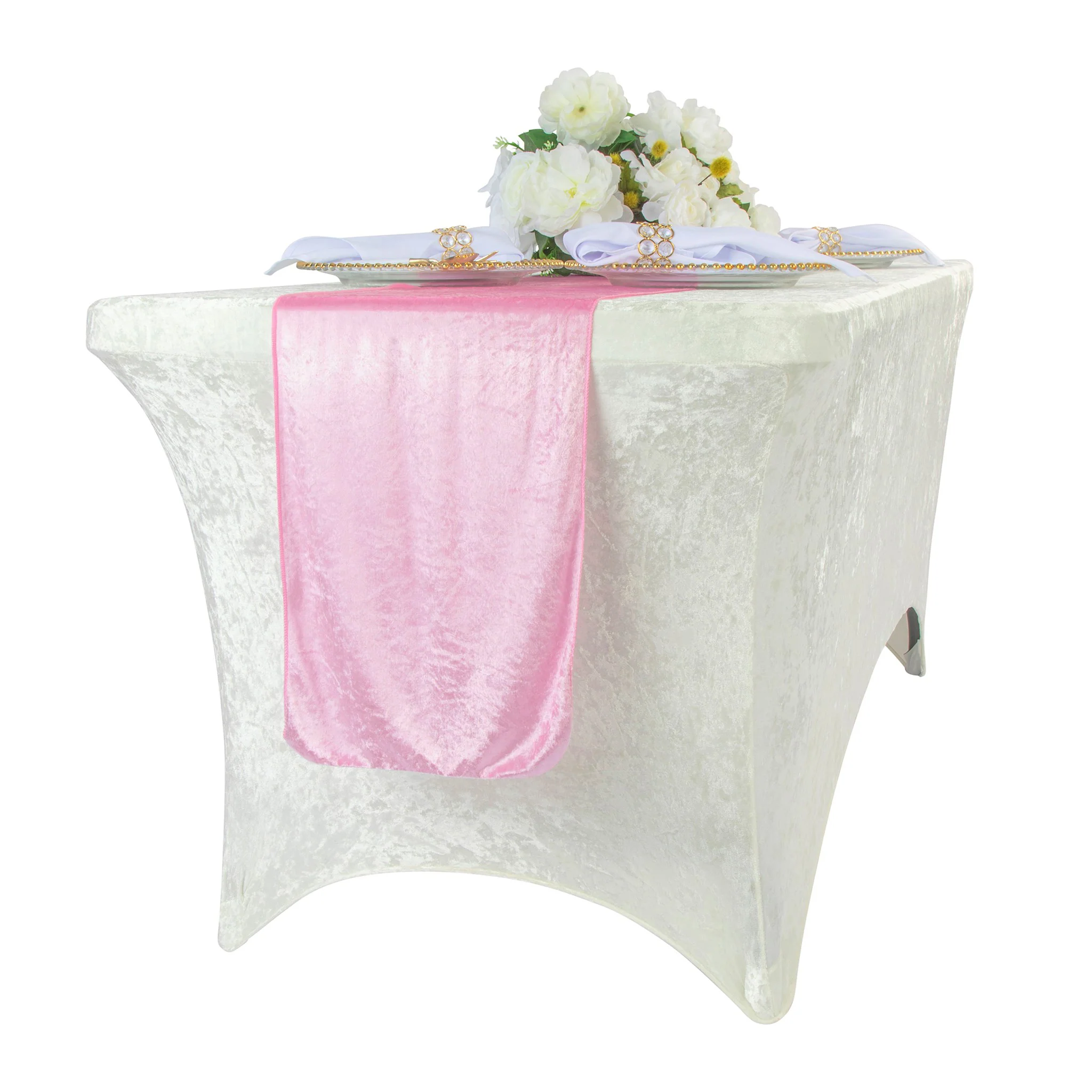 Velvet Table Runner - Pink - Image 3