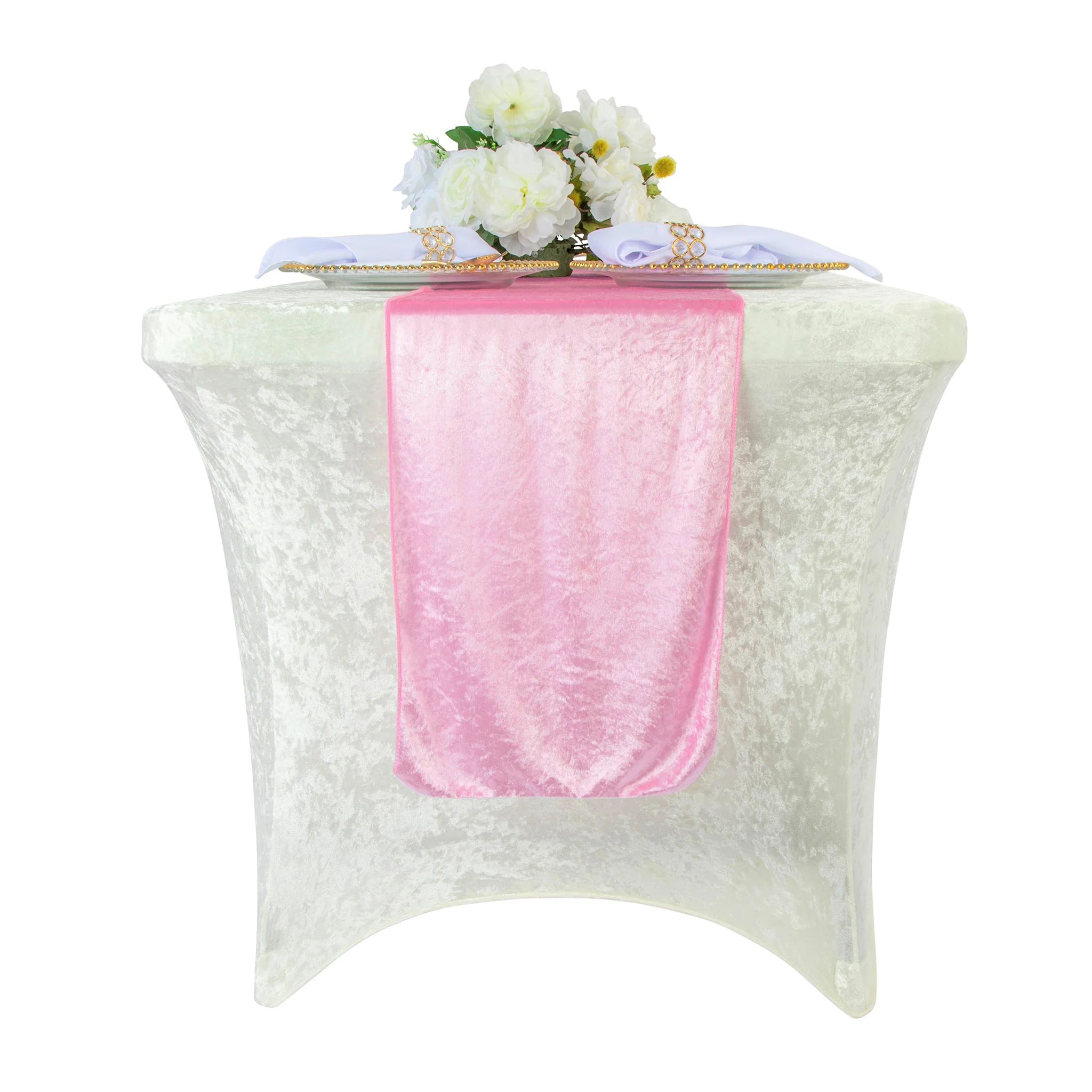 Velvet Table Runner - Pink - Image 4
