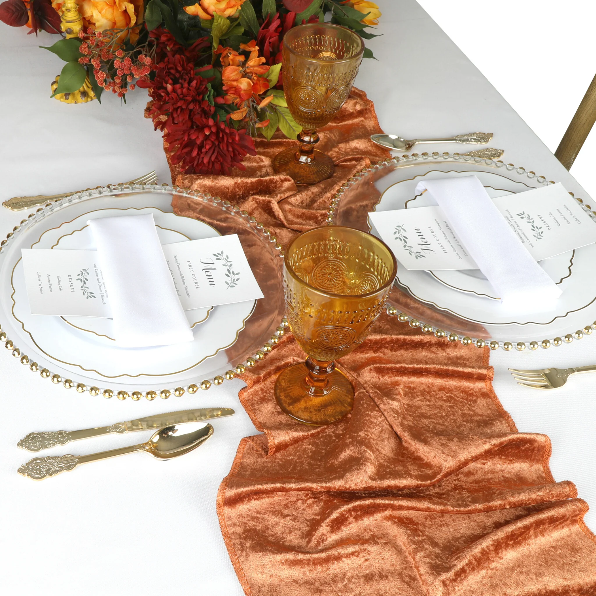Velvet Table Runner - Terracotta - Image 3