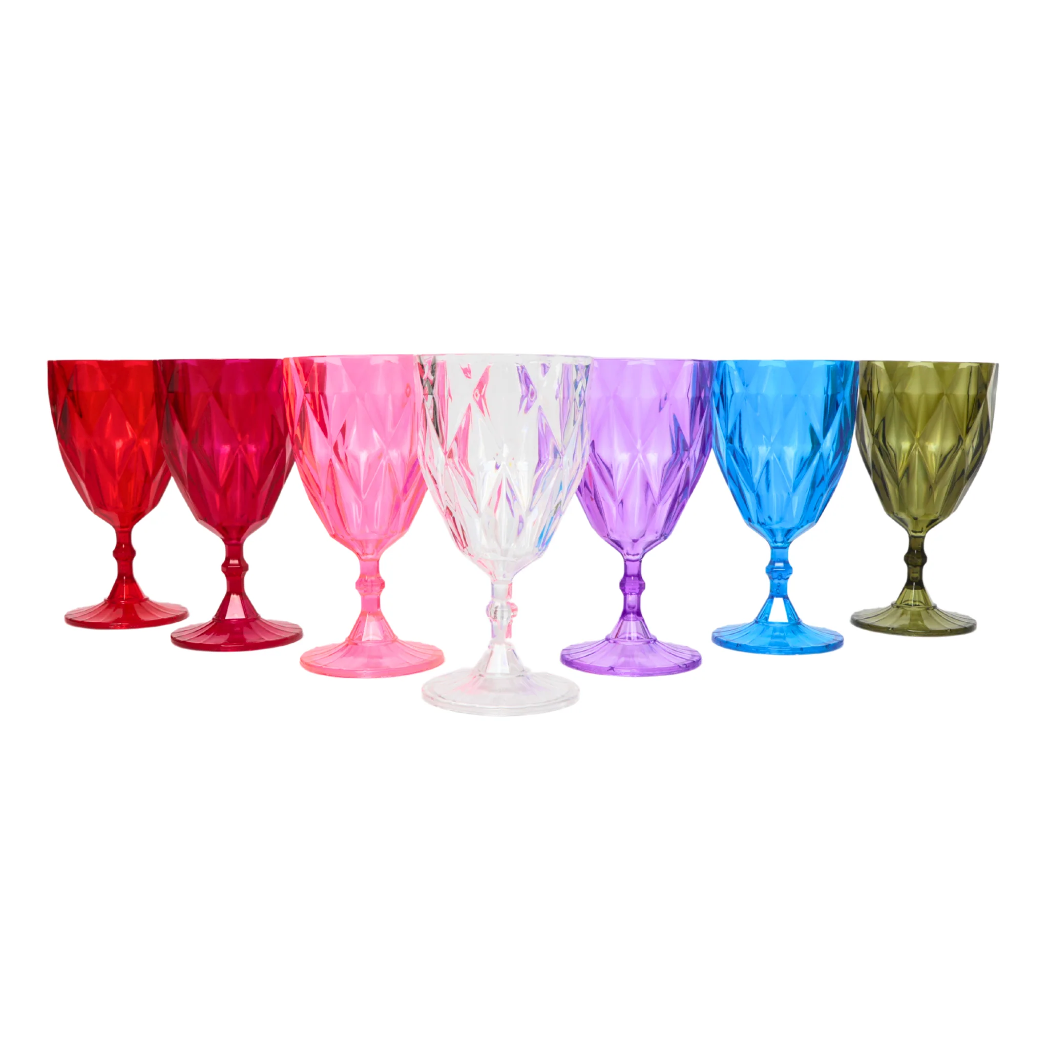 Olive Green Vintage Acrylic Goblets (6 pcs/pk) - Image 10