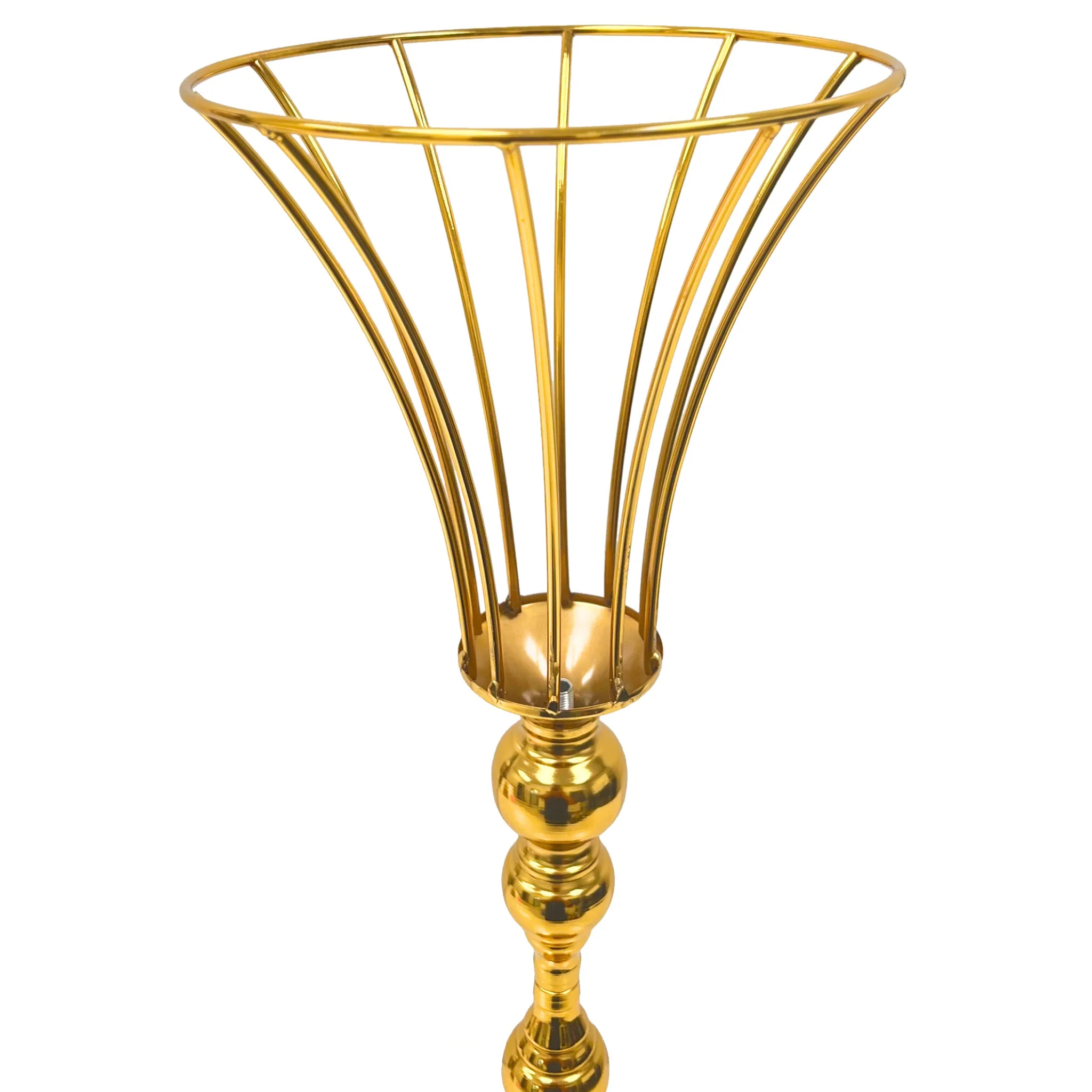 Vintage Floral Centerpiece Stand - Gold - Image 2