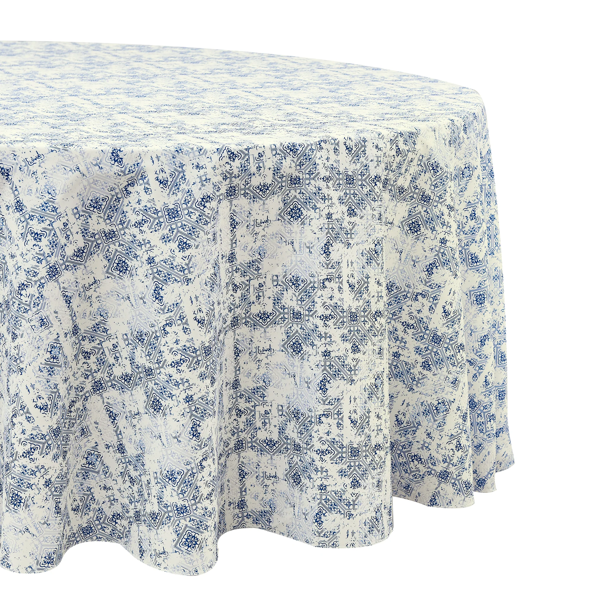 Vintage Mediterranean 132" Round Tablecloth - Image 2