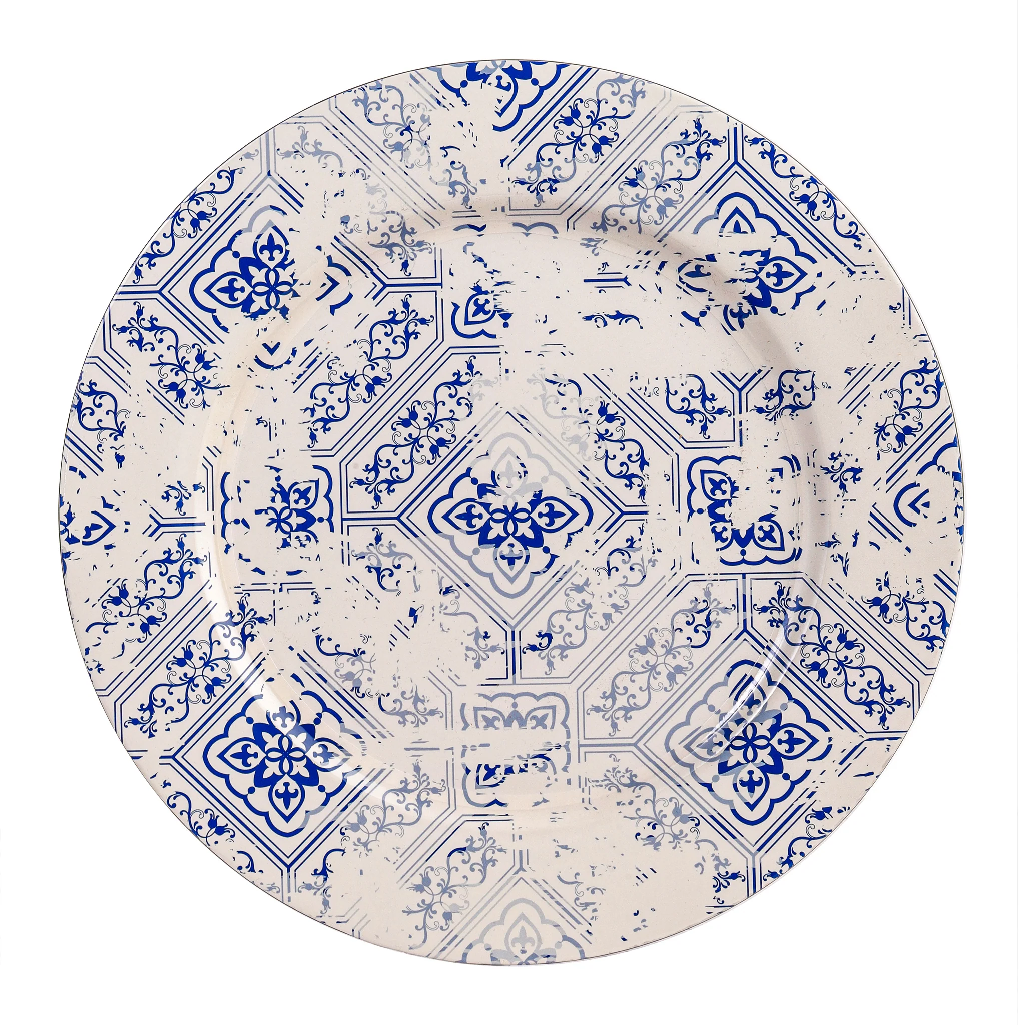 Vintage Mediterranean Acrylic Charger Plate