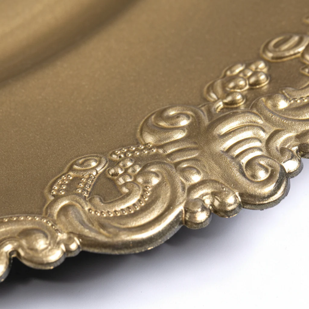 Vintage Round Charger Plate - Champagne - Image 6