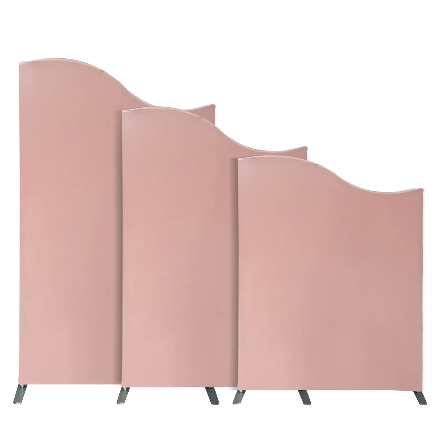 Spandex Arch Covers for Heavy Duty Wave Frame Backdrop 3pc/set - Pink - Image 6